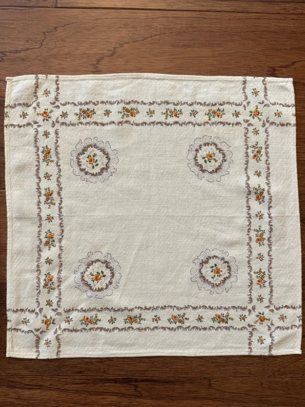 12 Vintage 1950’s Cream Cotton/Rayon Blend Napkins - Classic Home Dining